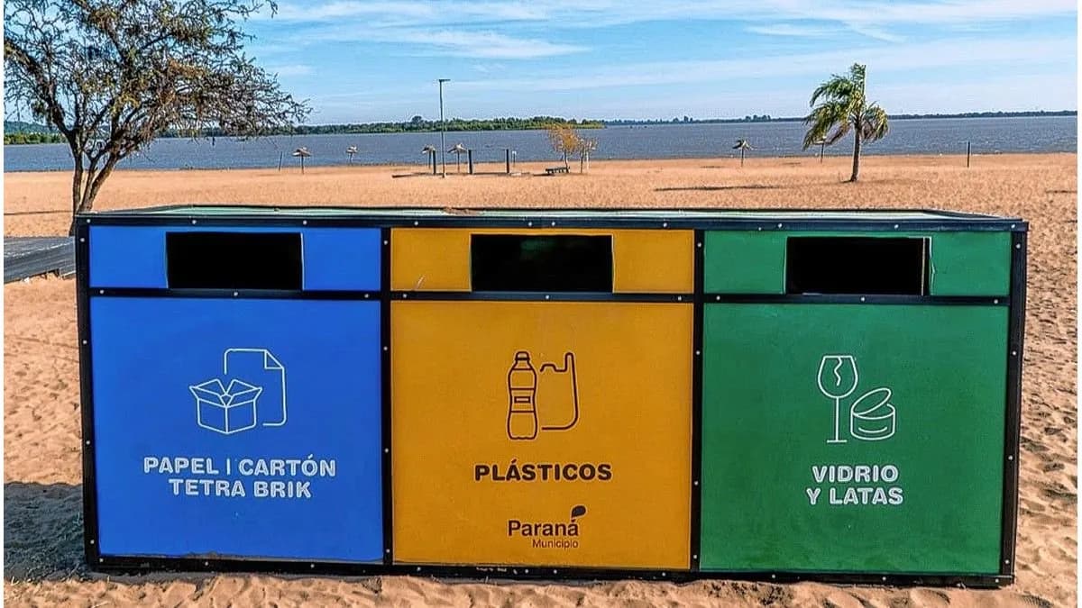 Paraná suma Ecopuntos para separar residuos reciclables en espacios públicos - imagen de origen