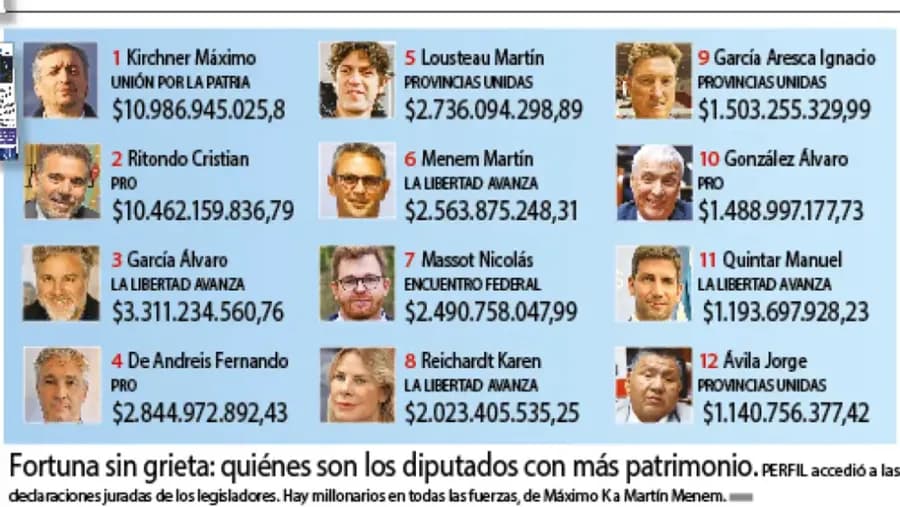 Máximo Kirchner y Cristian Ritondo son los diputados que más patrimonio declararon, pero no son los únicos | Análisis - imagen de origen