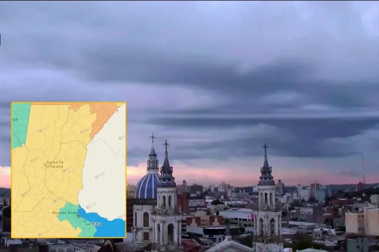 Entre Ríos bajo alerta amarilla por tormentas, ráfagas intensas y posible granizo - imagen de origen