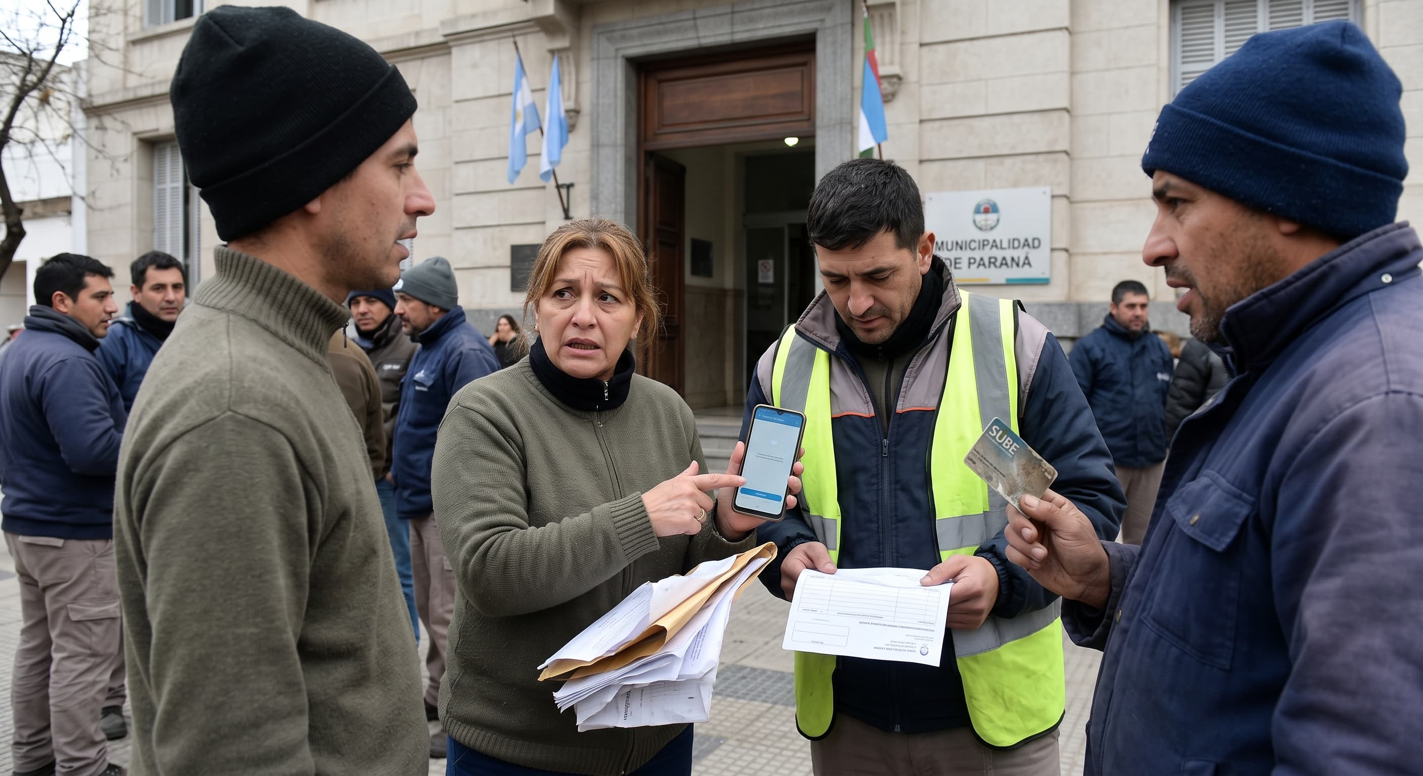 CRISIS EN PARANÁ: Más de 200 trabajadores municipales sin cobrar julio a la espera de una firma - portada