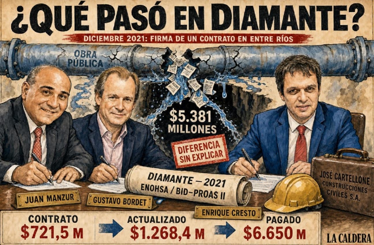 Diamante: 5.381 millones de pesos de diferencia que el Enhosa no supo explicar - imagen de origen