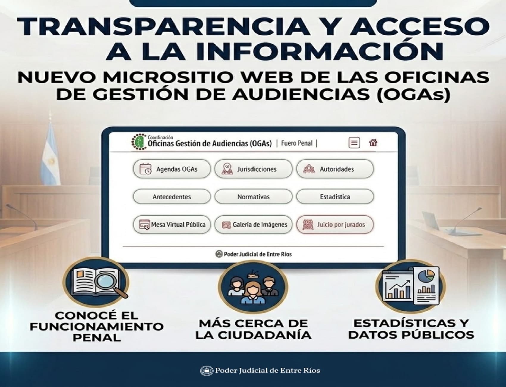 Transparencia y acceso a la información: el nuevo Micrositio Web acerca la Justicia Penal a la ciudadanía - imagen de origen